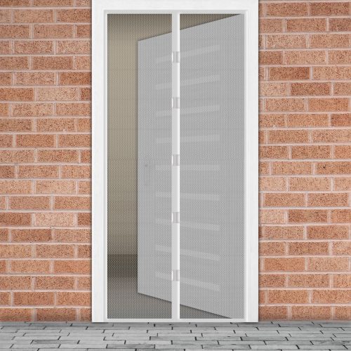 Szúnyogháló függöny ajtóra - fehér színben