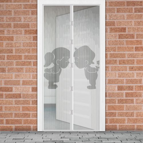 Szúnyogháló függöny ajtóra mágneses 100x210 cm - Fiú + Lány